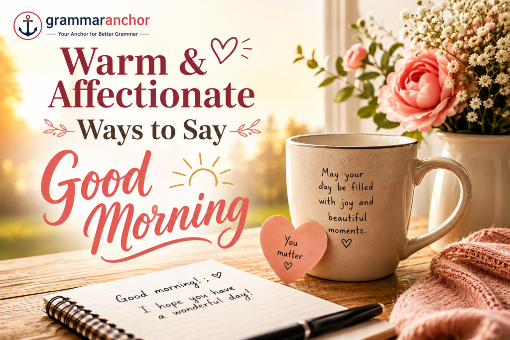 warm and affectionate ways to say "good morning"