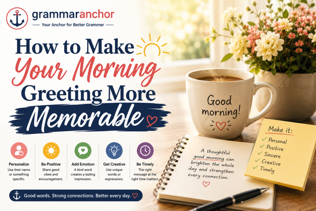 How to Make Your Morning Greeting More Memorable