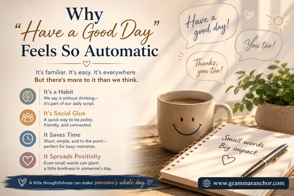 why "have a good day" feels so automatic