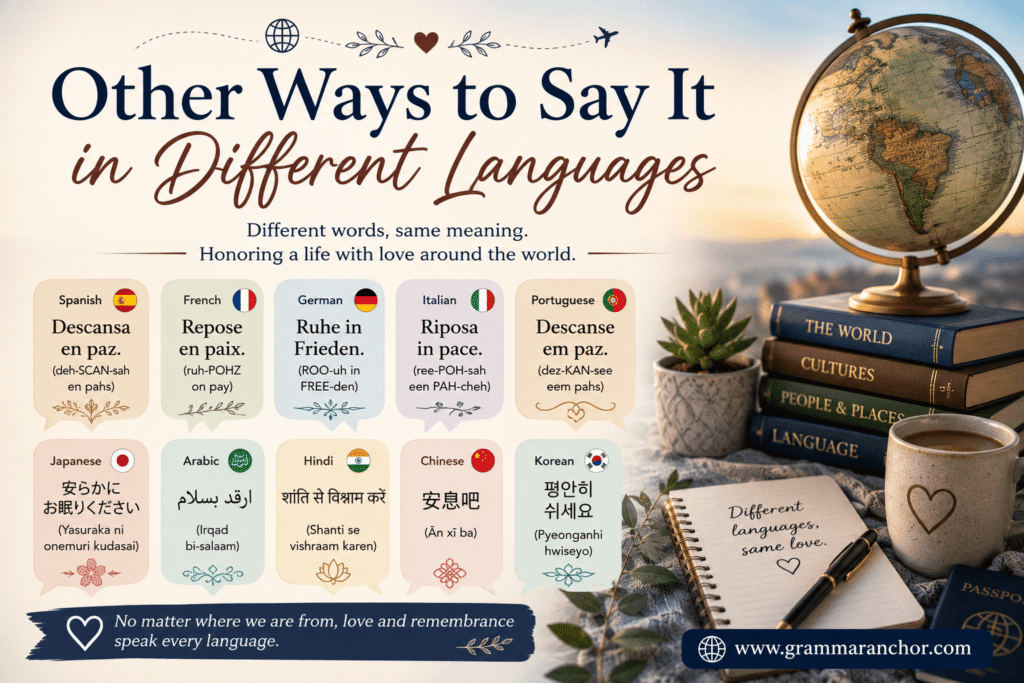 in different languages