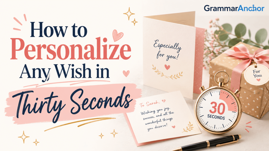 personalize any wish in thirty seconds