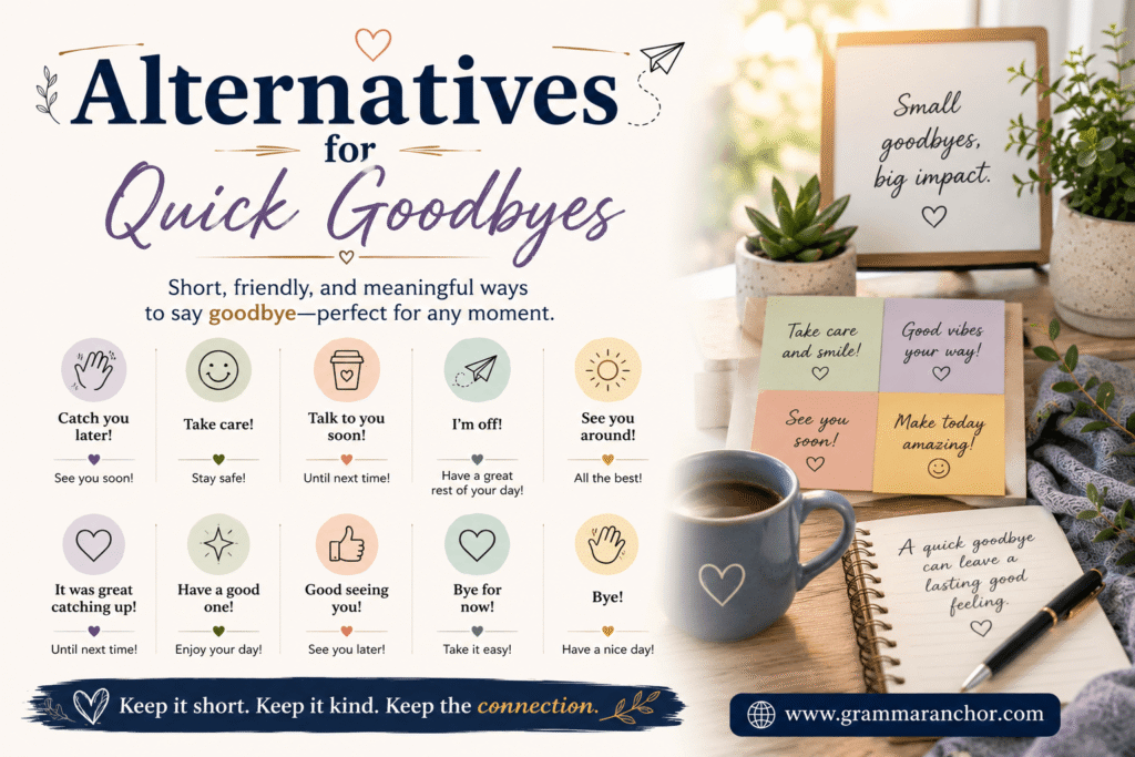 quick goodbyes